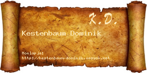 Kestenbaum Dominik névjegykártya