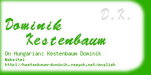 dominik kestenbaum business card